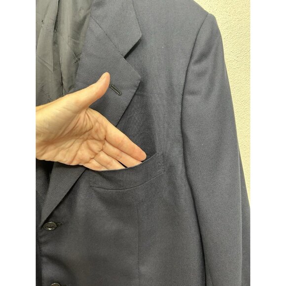 Kiton Napoli 100% Cashmere Mens Blazer Sport Coat Size 52 Drop L7 Navy Blue - Picture 6 of 11